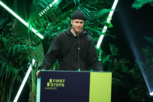 FIRST STEPS 2026 Documentary Film: Hans Block s Acceptance Speech at the FIRST STEPS 2026 Awards Ceremony on Stage at the Theater des Westens in Berlin Copyright: xEventpressxFuhrx