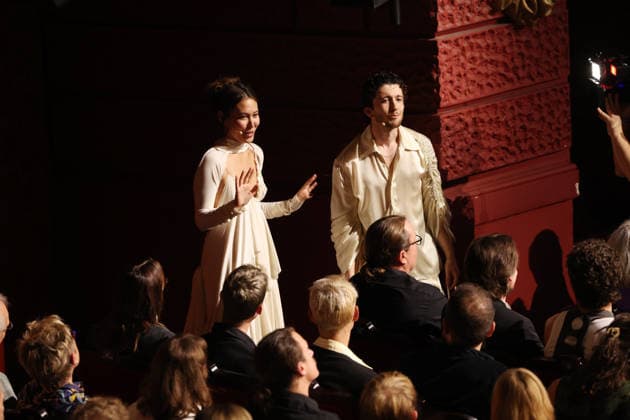 FIRST STEPS 2026 Hosts Malaya and Maximilian present awards on stage at the FIRST STEPS 2026 awards ceremony at the Theater des Westens in Berlin Copyright: xEventpressxFuhrx