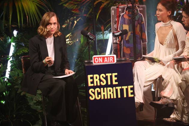 FIRST STEPS 2026 Hosts Malaya and Maximilian, and Big Audience Award Acceptance Speech by Magdalena Prosteder: Award Ceremony on Stage at the FIRST STEPS 2026 Awards at the Theater des Westens in Berlin Copyright: xEventpressxFuhrx