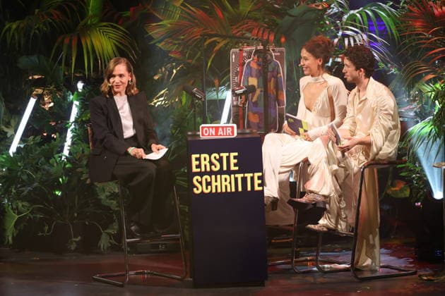 FIRST STEPS 2026 Hosts Malaya and Maximilian, and Big Audience Award Acceptance Speech by Magdalena Prosteder: Award Ceremony on Stage at the FIRST STEPS 2026 Awards at the Theater des Westens in Berlin Copyright: xEventpressxFuhrx