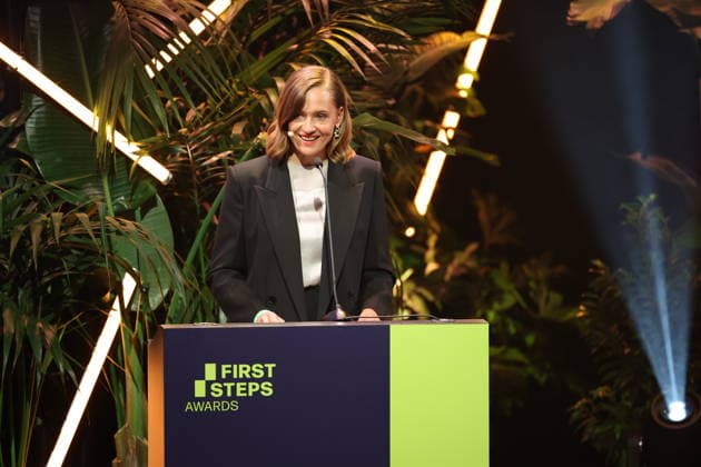 FIRST STEPS 2026 Big Audience Award: Magdalena Prosteder s Acceptance Speech at the Awards Ceremony on Stage at the FIRST STEPS 2026 Awards at the Theater des Westens in Berlin Copyright: xEventpressxFuhrx