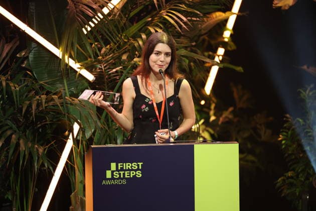FIRST STEPS 2026 Big Audience Award-winning book *OPERATION OBERLAND* by Patricia SchuÌˆtz; award presentation on stage at the FIRST STEPS 2026 awards ceremony at the Theater des Westens in Berlin Copyright: xEventpressxFuhrx