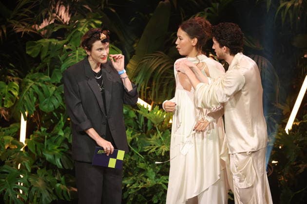 FIRST STEPS 2026 Hosts Malaya and Maximilian; Evening Feature Film; Acceptance Speech by Eva Trobisch; Award Ceremony on Stage at the FIRST STEPS 2026 Awards at the Theater des Westens in Berlin Copyright: xEventpressxFuhrx