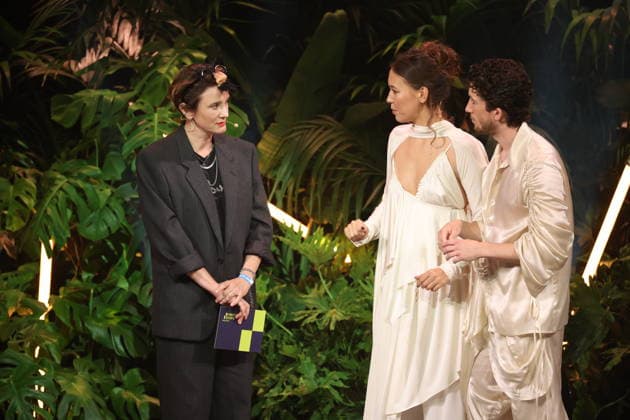 FIRST STEPS 2026 Hosts Malaya and Maximilian; Evening Feature Film; Acceptance Speech by Eva Trobisch; Award Ceremony on Stage at the FIRST STEPS 2026 Awards at the Theater des Westens in Berlin Copyright: xEventpressxFuhrx