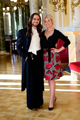 Riccardo Simonetti and Patrice Aminati at the photocall for the 2027 Semper Opera Ball, themed Vivi il momento: A Night in Elbflorenz, in the circular foyer of the Semperoper in Dresden, Dresden, October 5, 2026 Foto:xM.xWehnertx xFuturexImagex semperopernball_6028
