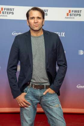 ABB FIRSTSTEPS: Pierre Kiwitt walks the red carpet at the 2026 FIRST STEPS Awards ceremony at the Theater des Westens on October 5, 2026, in Berlin, Germany
