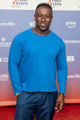 ABB FIRSTSTEPS: Jerry Kwarteng walks the red carpet at the 2026 FIRST STEPS Awards ceremony at the Theater des Westens on October 5, 2026, in Berlin, Germany