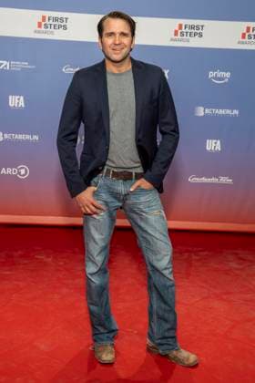 ABB FIRSTSTEPS: Pierre Kiwitt walks the red carpet at the 2026 FIRST STEPS Awards ceremony at the Theater des Westens on October 5, 2026, in Berlin, Germany