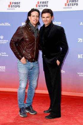 Karim Sebastian Elias and Lenn Kudrjawizki at the 27th First Steps Awards ceremony in 2026 at the Theater des Westens in Berlin, October 5, 2026 Foto:xN.xKubelkax xFuturexImagex first_steps_6141