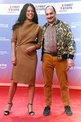 Jane Chirwa with her companion at the 27th First Steps Awards ceremony in 2026 at the Theater des Westens in Berlin, October 5, 2026 Foto:xN.xKubelkax xFuturexImagex first_steps_6149