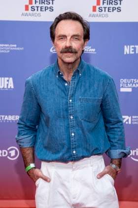 ABB FIRSTSTEPS: Aleksandar Jovanovic walks the red carpet at the 2026 FIRST STEPS Awards ceremony at the Theater des Westens on October 5, 2026, in Berlin, Germany