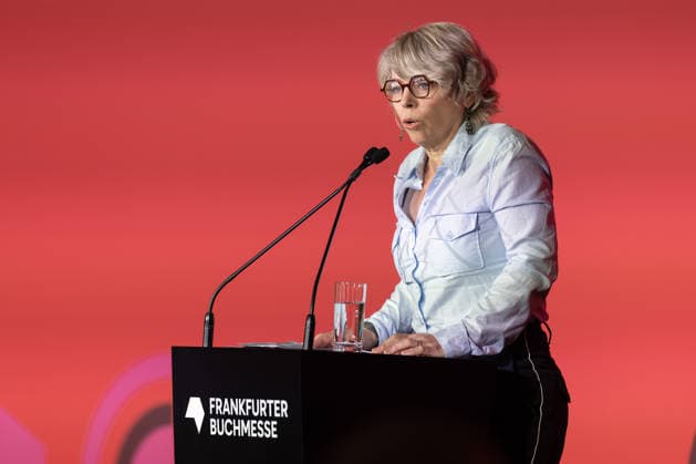 Frankfurt Book Fair 2026 Jill Lepore, American historian and author Opening press conference of the Frankfurt Book Fair 2026, Frankfurt am Main, Hesse, Germany, Exhibition Center