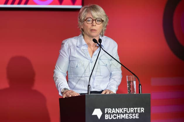Frankfurt Book Fair 2026 Jill Lepore, American historian and author Opening press conference of the Frankfurt Book Fair 2026, Frankfurt am Main, Hesse, Germany, Exhibition Center