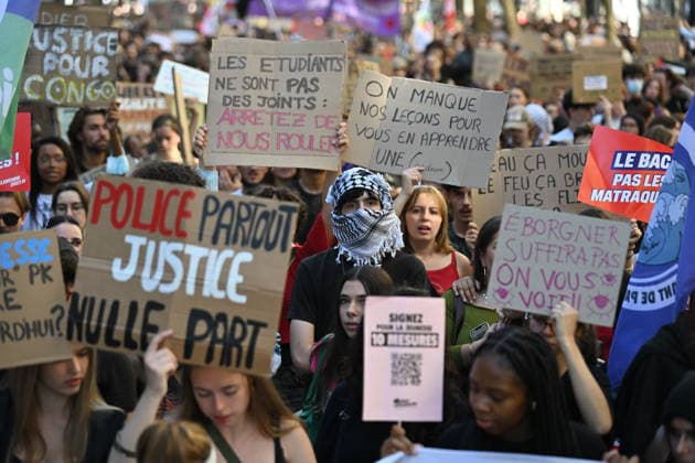Student trade union organisations called for a secondary school protest on 6 October 2026 in Paris to demand more resources for secondary schools. - 06 10 2026 - France Ile-de-France (region) Paris -  JulienxMattiax xLexPictorium LePictorium_0341921