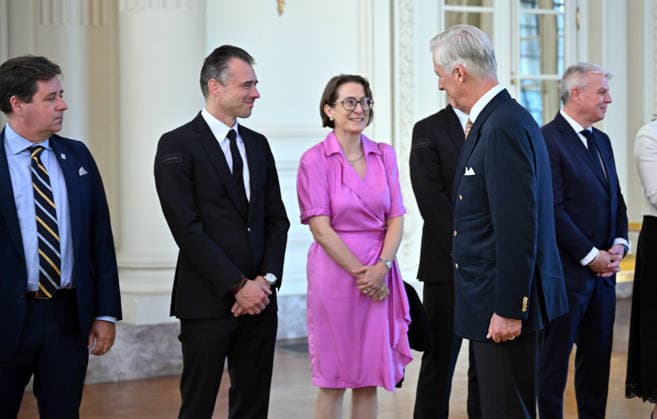 King Philippe and Queen Mathilde of Belgium receive athletes at Laeken Castle BRUSSELS, BELGIUM - OCTOBER 06: King Philippe and Queen Mathilde of Belgium receive Belgian athletes who have achieved significant sporting success over the past two years at the Royal Castle of Laeken in Brussels, Belgium, on October 06, 2026. The reception brings together athletes who won medals at European and world championships in Olympic and Paralympic disciplines, as well as athletes who delivered outstanding performances on the international stage. Dursun Aydemir Anadolu Brussels Belgium. Editorial use only. Please get in touch for any other usage.  Copyright: x2026xAnadoluxDursunxAydemirx