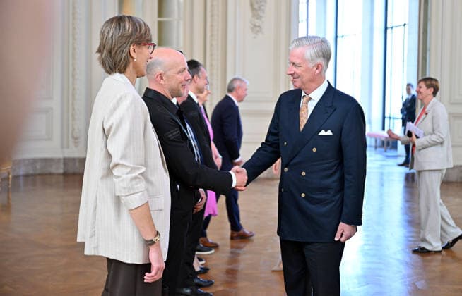 King Philippe and Queen Mathilde of Belgium receive athletes at Laeken Castle BRUSSELS, BELGIUM - OCTOBER 06: King Philippe and Queen Mathilde of Belgium receive Belgian athletes who have achieved significant sporting success over the past two years at the Royal Castle of Laeken in Brussels, Belgium, on October 06, 2026. The reception brings together athletes who won medals at European and world championships in Olympic and Paralympic disciplines, as well as athletes who delivered outstanding performances on the international stage. Dursun Aydemir Anadolu Brussels Belgium. Editorial use only. Please get in touch for any other usage.  Copyright: x2026xAnadoluxDursunxAydemirx