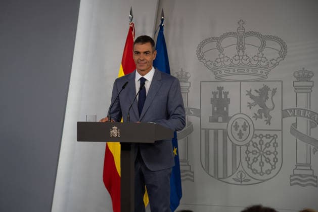 IPA89366889 - MADRID, SPAIN. October 6, 2026. Spanish Prime Minister Pedro Sanchez during a press conference at the Moncloa, one day after announcing new early general elections for November 29.  Copyright: xFrancescoxMilitelloxMirtox xx IPA89366889