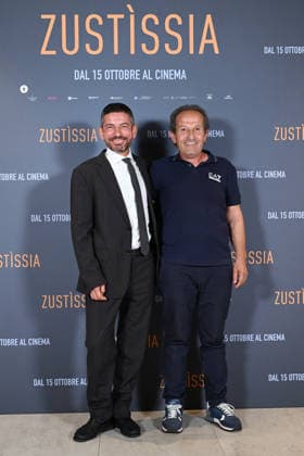October 6, 2026, Rome, Rome, Italy: Beniamino Zuncheddu and lawyer Mauro Trogu, authors of the book I Am Innocent, during the photocall for the presentation of the film Zustissia, inspired by the true story of the longest miscarriage of justice in Italian history: 33 years of wrongful imprisonment. Rome, October 6, 2026 Rome Italy  - ZUMAa289 20261006_zia_a289_024 Copyright: xMariaxLauraxAntonellix xAgfx