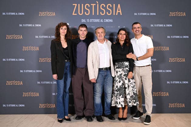 October 6, 2026, Rome, Rome, Italy: Director Francesco Piras and the cast, including Paola Giannini, Michele Riondino, Fabrizio Ferracane, Geppi Cucciari, and Jacopo Cullin, during the photocall for the presentation of the film Zustissia, inspired by the true story of the longest miscarriage of justice in Italian history, 33 years of wrongful imprisonment. Rome, October 6, 2026 Rome Italy  - ZUMAa289 20261006_zia_a289_034 Copyright: xMariaxLauraxAntonellix xAgfx