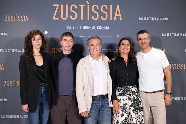 October 6, 2026, Rome, Rome, Italy: Director Francesco Piras and the cast, including Paola Giannini, Michele Riondino, Fabrizio Ferracane, Geppi Cucciari, and Jacopo Cullin, during the photocall for the presentation of the film Zustissia, inspired by the true story of the longest miscarriage of justice in Italian history, 33 years of wrongful imprisonment. Rome, October 6, 2026 Rome Italy  - ZUMAa289 20261006_zia_a289_035 Copyright: xMariaxLauraxAntonellix xAgfx