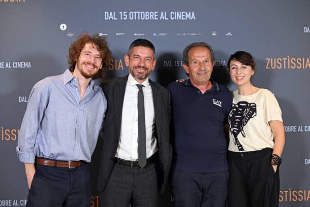 October 6, 2026, Rome, Rome, Italy: Screenwriters Lisa Nur Sultan and Niccolo Gentili, along with lawyers Mauro Trogu and Beniamino Zuncheddu, authors of the book I Am Innocent, during the photocall for the presentation of the film Zustissia, inspired by the true story of the longest miscarriage of justice in Italian history, 33 years of wrongful imprisonment. Rome, October 6, 2026 Rome Italy  - ZUMAa289 20261006_zia_a289_070 Copyright: xMariaxLauraxAntonellix xAgfx
