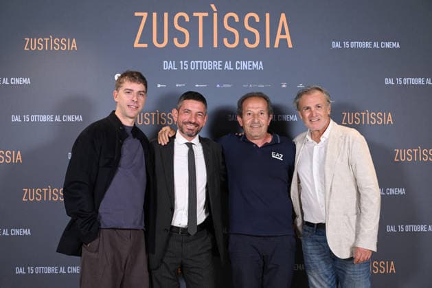 October 6, 2026, Rome, Rome, Italy: Michele Riondino, Fabrizio Ferracane, and Beniamino Zuncheddu, with lawyer Mauro Trogu, the authors of the book I Am Innocent, during the photocall for the presentation of the film Zustissia, inspired by the true story of the longest miscarriage of justice in Italian history: 33 years of wrongful imprisonment. Rome, October 6, 2026 Rome Italy  - ZUMAa289 20261006_zia_a289_094 Copyright: xMariaxLauraxAntonellix xAgfx