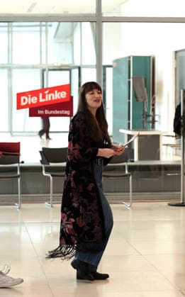 Heidi Reichinnek, Chair of the Bundestag parliamentary group of Die Linke, remarks before the meeting of the Bundestag parliamentary group, Berlin, October 6, 2026