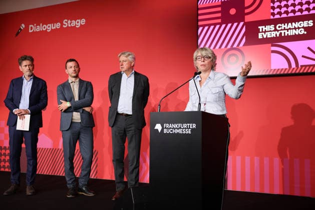Opening of the 78th Frankfurt Book Fair: Jill Lepore, an American historian and author, speaks at the opening press conference for the Frankfurt Book Fair 2026. The Czech Republic will be the Guest of Honor in 2026. The 78th Frankfurt Book Fair will take place from October 7–11, 2026, at the Frankfurt am Main Exhibition Center in Hesse, Germany. 2026-10-06_frankfurter-buchmesse_20