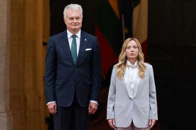 Giorgia Meloni Meets Gitanas Nauseda At Palazzo Chigi - Rome Italian Prime Minister Giorgia Meloni meets with Lithuanian President Gitanas Nauseda at Palazzo Chigi in Rome, Italy on October 6, 2026. Photo by Andrea Bracaglia ABACAPRESS.COM Rome Italy Italy Copyright: xBracagliaxAndrea ABACAx
