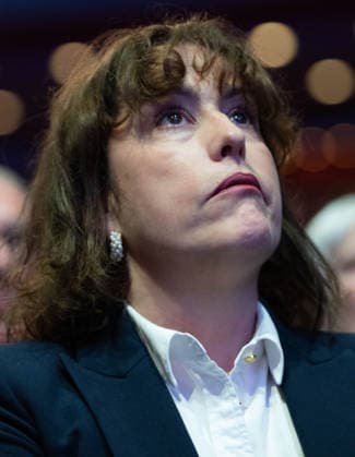 October 6, 2026, Birmingham, United Kingdom: Victoria Atkins appears emotional as she listens to the Ukrainian children s choir sing. The session Defending Britain in a More Dangerous World took place on the main stage at the Conservative Party Conference at the ICC Birmingham. It featured key shadow cabinet figures including Tom Tugendhat, Helen Whately , James Cartlidge, and Alex Burghart , as well as a performance by St Mary s Ukrainian School choir. They were also joined by Yehor Cherniev, Ukrainian MP and Professor Niall Ferguson Birmingham United Kingdom  - ZUMAs197 20261006_aaa_s197_103 Copyright: xGaryxRobertsx