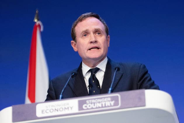 October 6, 2026, Birmingham, United Kingdom: Tom Tugendhat MBE Shadow Foreign Secretary addresses audience. The session Defending Britain in a More Dangerous World took place on the main stage at the Conservative Party Conference at the ICC Birmingham. It featured key shadow cabinet figures including Tom Tugendhat, Helen Whately , James Cartlidge, and Alex Burghart , as well as a performance by St Mary s Ukrainian School choir. They were also joined by Yehor Cherniev, Ukrainian MP and Professor Niall Ferguson Birmingham United Kingdom - ZUMAs197 20261006_aaa_s197_108 Copyright: xGaryxRobertsx