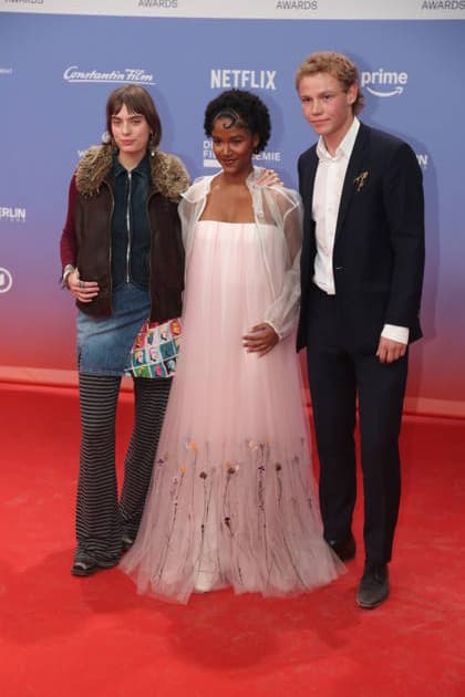 Greta Krämer, Mariama Jobe, and Jona Levin Nicolai at the 27th First Steps Awards ceremony in 2026 at the Theater des Westens in Berlin, October 5, 2026 Copyright: xAgenturxMatthiasxWehnertx xM.xGränzdörferx