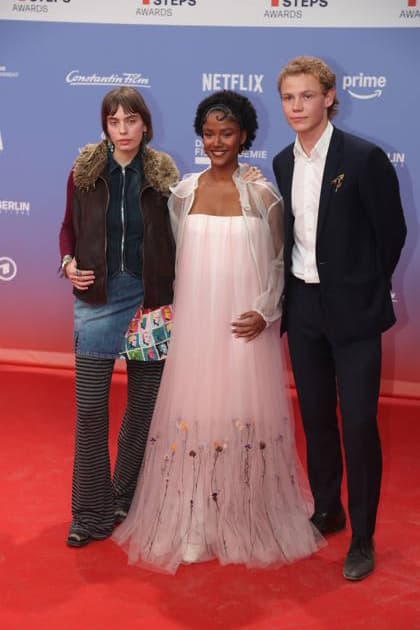 Greta Krämer, Mariama Jobe, and Jona Levin Nicolai at the 27th First Steps Awards ceremony in 2026 at the Theater des Westens in Berlin, October 5, 2026 Copyright: xAgenturxMatthiasxWehnertx xM.xGränzdörferx