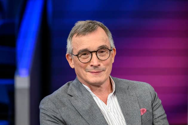 Pictured, from left: Andreas Rödder, historian and CDU member, GER, Berlin, studio, guest on Maischberger, political talk show, TV, program, with host Sandra Maischberger, Das Erste, from Adlershof Am Studio 20, June 10, 2026, Copyright: HMBxMedia UwexKoch