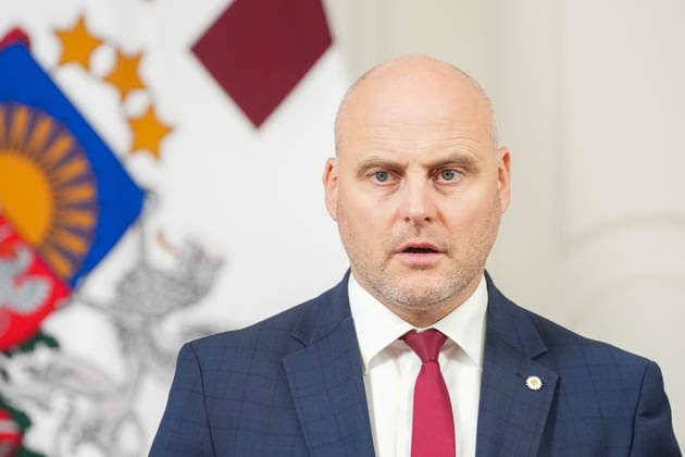 October 7, 2026, Riga, LATVIA: Current Latvian Prime Minister and candidate for prime minister of the new government ANDRIS KULBERGS attends the delivery of a statement by Latvian President in Riga, Latvia, 07 October 2026. Riga LATVIA  - ZUMAp305 20261007_zip_p305_002 Copyright: xEdijsxPalensx