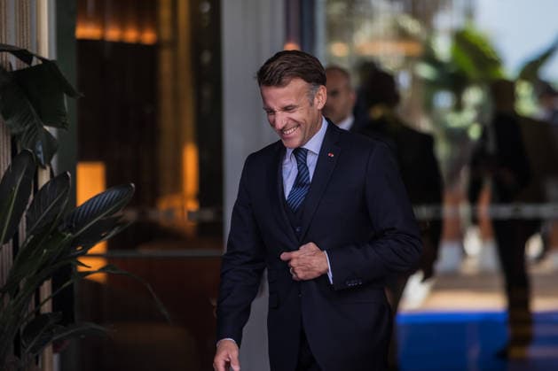 EU MED9 Prime Minister of Croatia Andrej Plenkovic welcomes President of France Emmanuel Macron for EU MED9 summit at Split, Croatia on October 7, 2026.  ZvonimirxBarisin PIXSELL