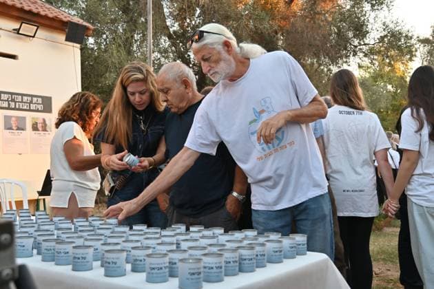 October 7, 2026, Kfar Aza, Israel: KFAR AZA, ISRAEL, OCTOBER 7, 2026: Residents and families gather for a memorial ceremony at Kibbutz Kfar Aza at 6:29 a.m., marking three years since the Hamas-led attack on southern Israel on October 7, 2023. Kfar Aza, a community near the Gaza border, was among the Israeli communities hardest hit during the assault. The ceremony began at the time the attack started three years earlier as communities across southern Israel held commemorations for the victims. Photo JNA Press. Kfar Aza Israel - ZUMAq101 20261007_zna_q101_029 Copyright: xPaulinaxPatimerx
