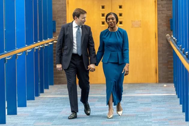 October 7, 2026, Birmingham, United Kingdom: Conservative party leader Kemi Badenoch and her husband Hamish Badenoch (left), arrive ahead of her keynote speech on the final day of the Conservative Party Conference at the International Convention Centre in Birmingham.The Conservative Party leader, Kemi Badenoch s gives her keynote speech at the International Convention Centre on the final day (day four) of the Conservative Party Conference at the International Convention Centre in Birmingham. The Conservative Party opened its annual conference under the slogan Stronger economy, stronger countryÃ¢ Birmingham United Kingdom - ZUMAs197 20261007_aaa_s197_040 Copyright: xPhilxLewisx