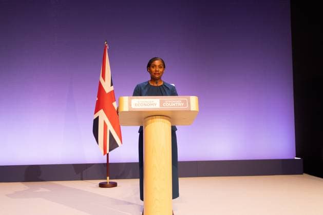 October 7, 2026, Birmingham, United Kingdom: Leader of the Conservative Party Kemi Badenoch gives her keynote speech at the International Convention Centre on the final day (day four) of the Conservative Party Conference at the International Convention Centre in Birmingham..The Conservative Party leader, Kemi Badenoch s gives her keynote speech at the International Convention Centre on the final day (day four) of the Conservative Party Conference at the International Convention Centre in Birmingham. The Conservative Party opened its annual conference under the slogan Stronger economy, stronger countryÃ¢ Birmingham United Kingdom - ZUMAs197 20261007_aaa_s197_046 Copyright: xPhilxLewisx