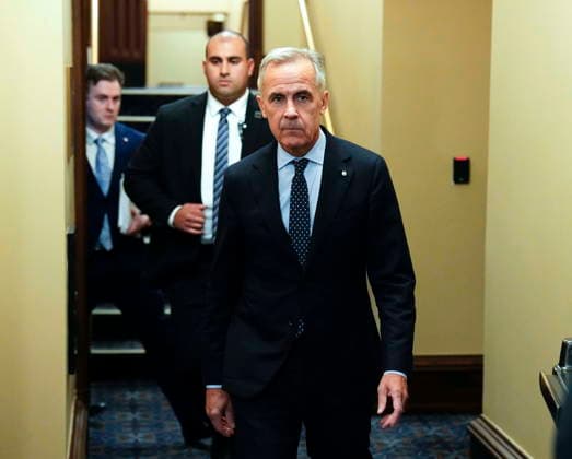 October 7, 2026, Ottawa, On, CAN: Prime Minister Mark Carney makes his way to Question Period in the House of Commons on Parliament Hill in Ottawa on Wednesday, Oct. 7, 2026. Ottawa CAN  - ZUMAc35_ 20261007_zaf_c35_040 Copyright: xJustinxTangx
