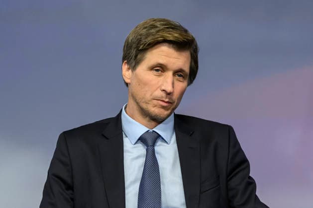 Pictured from left: Moritz Schularick, economist, GER, Berlin, studio, guest on Maischberger, political talk show, TV, program, with host Sandra Maischberger, Das Erste, from Adlershof, Am Studio 20, October 7, 2026, Copyright: HMBxMedia UwexKoch
