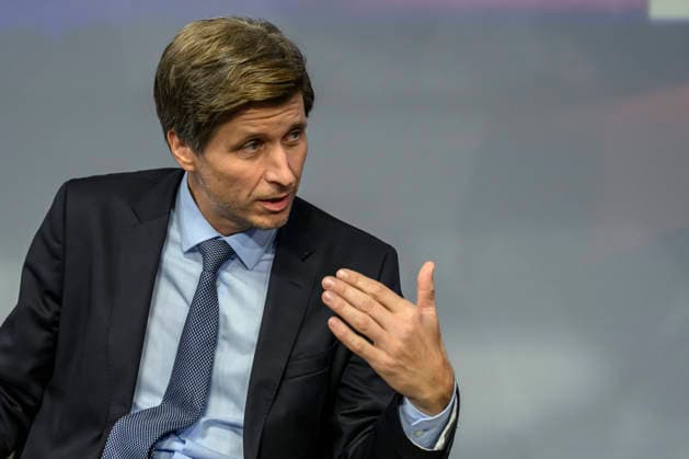 Pictured from left: Moritz Schularick, economist, GER, Berlin, studio, guest on Maischberger, political talk show, TV, program, with host Sandra Maischberger, Das Erste, from Adlershof, Am Studio 20, October 7, 2026, Copyright: HMBxMedia UwexKoch