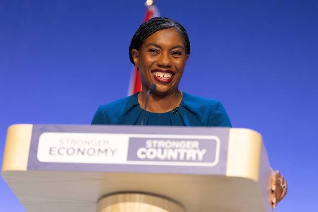 Conservative Party Conference, Day 4, The ICC Birmingham, UK - 07 Oct 2026 Kemi Badenoch, leader of the Conservative delivers her keynote speech on the final day (day four), of the UK Conservative Party Conference in Birmingham The Conservative Party leader, Kemi Badenoch s gives her keynote speech at the International Convention Centre on the final day (day four) of the Conservative Party Conference at the International Convention Centre in Birmingham. The Conservative Party opened its annual conference under the slogan Stronger economy, stronger country Birmingham United Kingdom Copyright: xPhilxLewisx xSOPAxImagesx Phil-Lewis-1456697