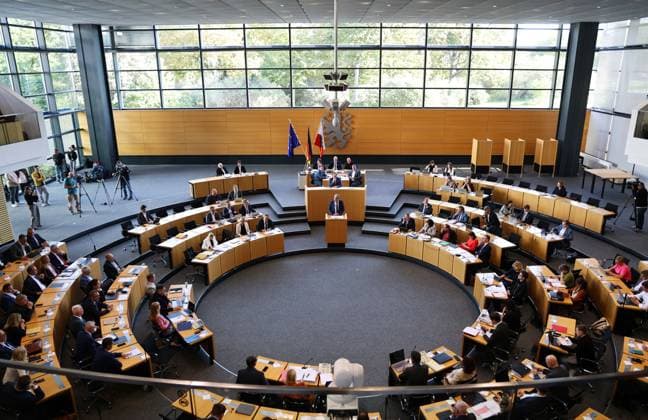 Special Plenary Session of the Thuringian State Parliament, October 7, 2026, Erfurt, Thuringian State Parliament, 55th Plenary Session, Special Plenary Session, The subject of the proceedings is the dissolution of the 8th Thuringian State Parliament pursuant to Article 50, Section 2, Sentence 1, No. 1 of the Constitution of the Free State of Thuringia. Motion by the AfD. Pic