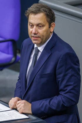 Lars Klingbeil (SPD), Federal Minister of Finance, in the German Bundestag on October 8, 2026, in Berlin, Berlin, Germany, Bundestag