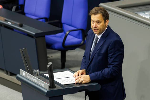 Lars Klingbeil, Federal Minister of Finance, speaks before the Bundestag on income tax reform. Berlin, October 8, 2026. Photographed on behalf of the Federal Ministry of Finance. Berlin, Germany Copyright: xThomasxImox