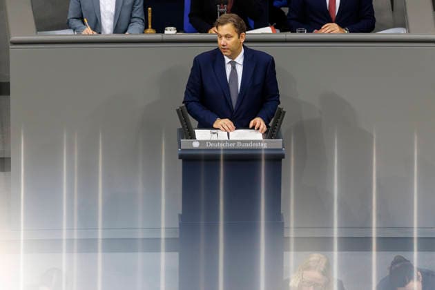 Lars Klingbeil, Federal Minister of Finance, speaks before the Bundestag on income tax reform. Berlin, October 8, 2026. Photographed on behalf of the Federal Ministry of Finance. Berlin, Germany Copyright: xThomasxImox