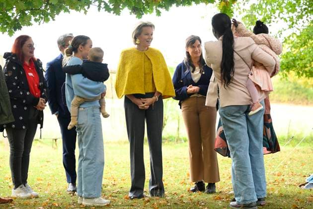 Queen Mathilde Visits Winners Of the 2026 Queen Mathilde Prize GREZ-DOICEAU, BELGIUM - OCTOBER 08: Queen Mathilde of Belgium pictured visiting two organizations that won the 2026 Queen Mathilde Prize : Vzw Alba, on October 08, 2026 in Grez-Doiceau, Belgium, 08 10 2026 Grez-Doiceau Belgium  Copyright: xPhilipxReynaersx