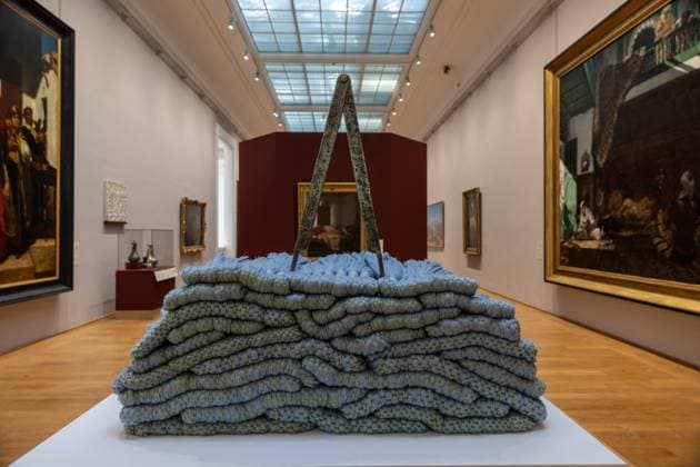 Exhibition Au dela by Sheila Hicks PHOTOPQR VOIX DU NORD FLORENT MOREAU October 8, 2026 LILLE October 8, 2026 The exhibition Au dela by artist Sheila Hicks, is on view at the Palais des Beaux-Arts PHOTO FLORENT MOREAU LA VOIX DU NORD LILLE, FRANCE, OCTOBER 8, 2026 Sheila Hicks – Beyond exhibition at the Palais des Beaux Arts in Lille The internationally renowned American artist presents a new installation in the museum’s atrium, exploring textile fiber through monumental works created especially for the space HAUTS-DE-FRANCE France  Copyright: xPHOTOPQR VOIXxDUxNORD MAXPPPxFLORENTxMOREAUx 20261008VDN9621 20261008VDN9621