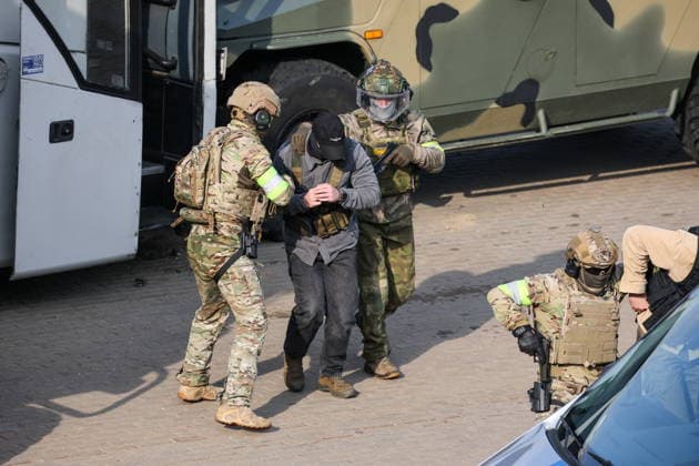 BELARUS, MINSK - OCTOBER 8, 2026: The final phase of the Eurasia-Antiterror 2026 counter-terrorism exercise by relevant agencies of the CIS and SCO member states. The drill is held as part of the 2026 CIS and SCO Counter-Terrorism Forum Minsk Belarus  - ZUMAt113 20261008_zaa_t113_312 Copyright: xMaximxMalinovskyx